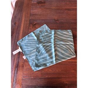 Coach teal zebra scarf